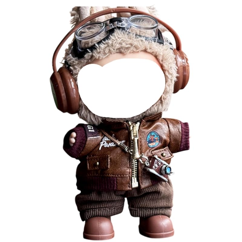 AXLUCE Lovebu Одежда: Кожаная куртка, брюки, обувь, наушники и очки (коричневый)