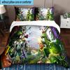 3PCS Zombie Party  3pcs Bedding,Including 3PCS Duvet Cover And 2pcs Pillowcases Perfect for Christmas,Ideal for Bedroom, Dormitory