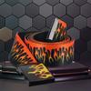 Waist Belt Exquisite Pattern Wear Resistant Cloth Men Flame Print Belt Waistband Ornament Birthday Gift