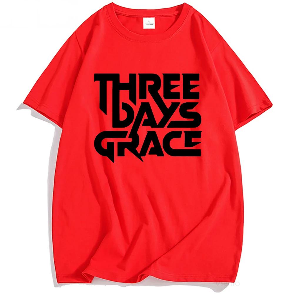 Koszulka z nadrukiem zespołu THREE DAYS GRACE Lato Bawełna Krótki rękaw T-shirty Casual Męska Damska Koszulka O-neck Unisex Streetwear Grunge