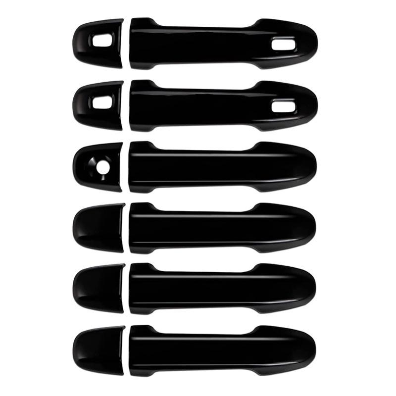 Car Decoration Door Handle Cover For Toyota Sienta XP170 2016- Carbon Fiber Chrome Silver Glossy Black Accessories