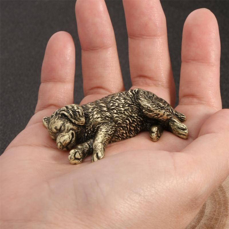 Metal Animal Statues Figurines Retro Dog Statue Figurines Sculptures Tabletop Centerpieces Home Decors Collectibles
