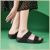 2025 Summer New Sandals Women's Light Sports Style Comfortable Rubber Band Large Size Platform Slippers SKT