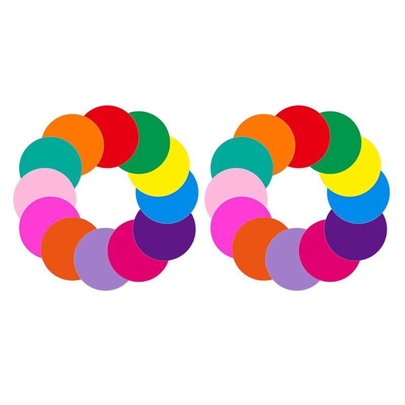 

ABWR-24Pcs Dry Erase Circles Removable Vinyl Dot Stickers For School Classroom Table & Desk 11.8Inch