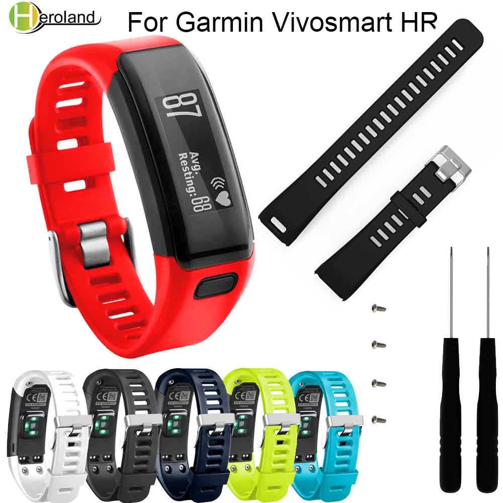 Para Garmin Vivosmart HR Pulseira de Reposição de Silicone Macio Pulseira Esportiva Acessório Pulseira Relógios Inteligentes Pulseira Esportiva Quente