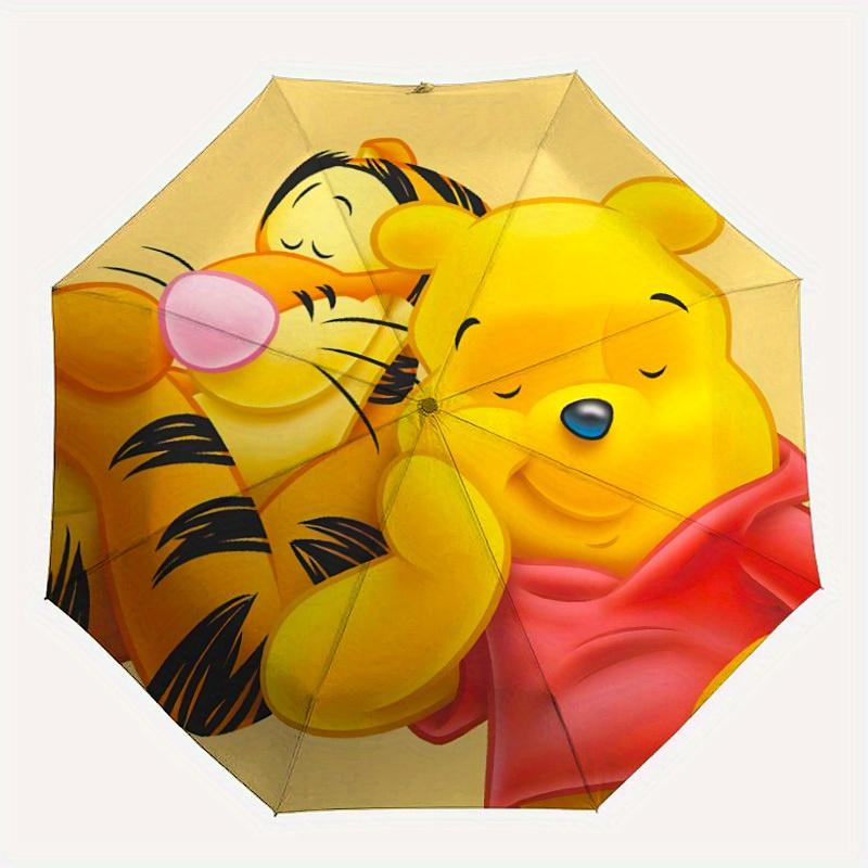 1pc Tigger, Pooh Bear Folding Umbrella, Automatic Folding. It Has Eight Sturdy Ribs, Making It Convenient for Outdoor Use yy0729037