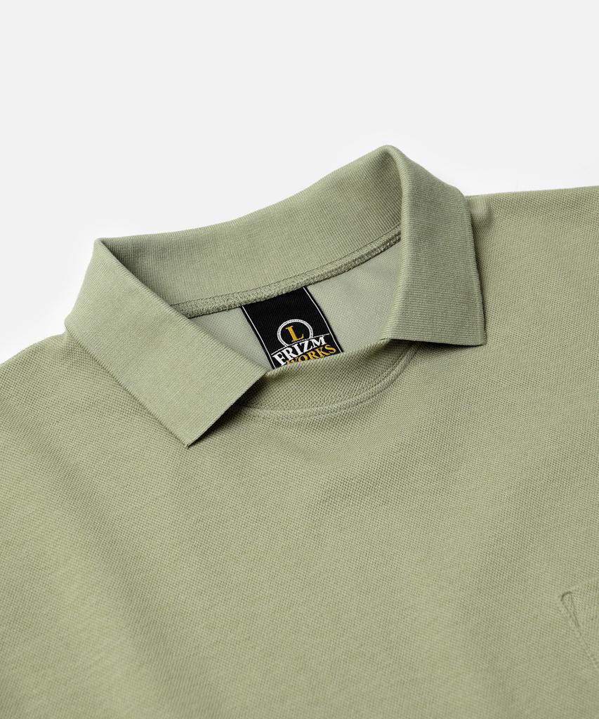 FRIZMWORKS Collar Layered Pique Shirt _ Light Khaki