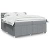 VidaXL Slatted Bed Base with Mattress Light Grey 200x200cm Fabric 3289482