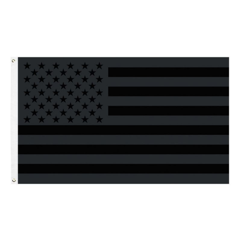 

90x150см Черный американский флаг Двусторонняя печать Американский флаг