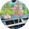 Pink Deer Car Rearview Mirror Hanging Pendant For Women