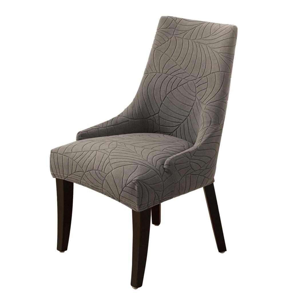 Solid Color Knitted Jacquard Chair Cover for Banquet and Home Decor, Fits Irregular Armchairs