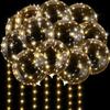 10Pcs Led Luminous Bobo Balloons with Light String Clear Balloon Festival Decor Birthday Wedding Party Supplies Baby Shower