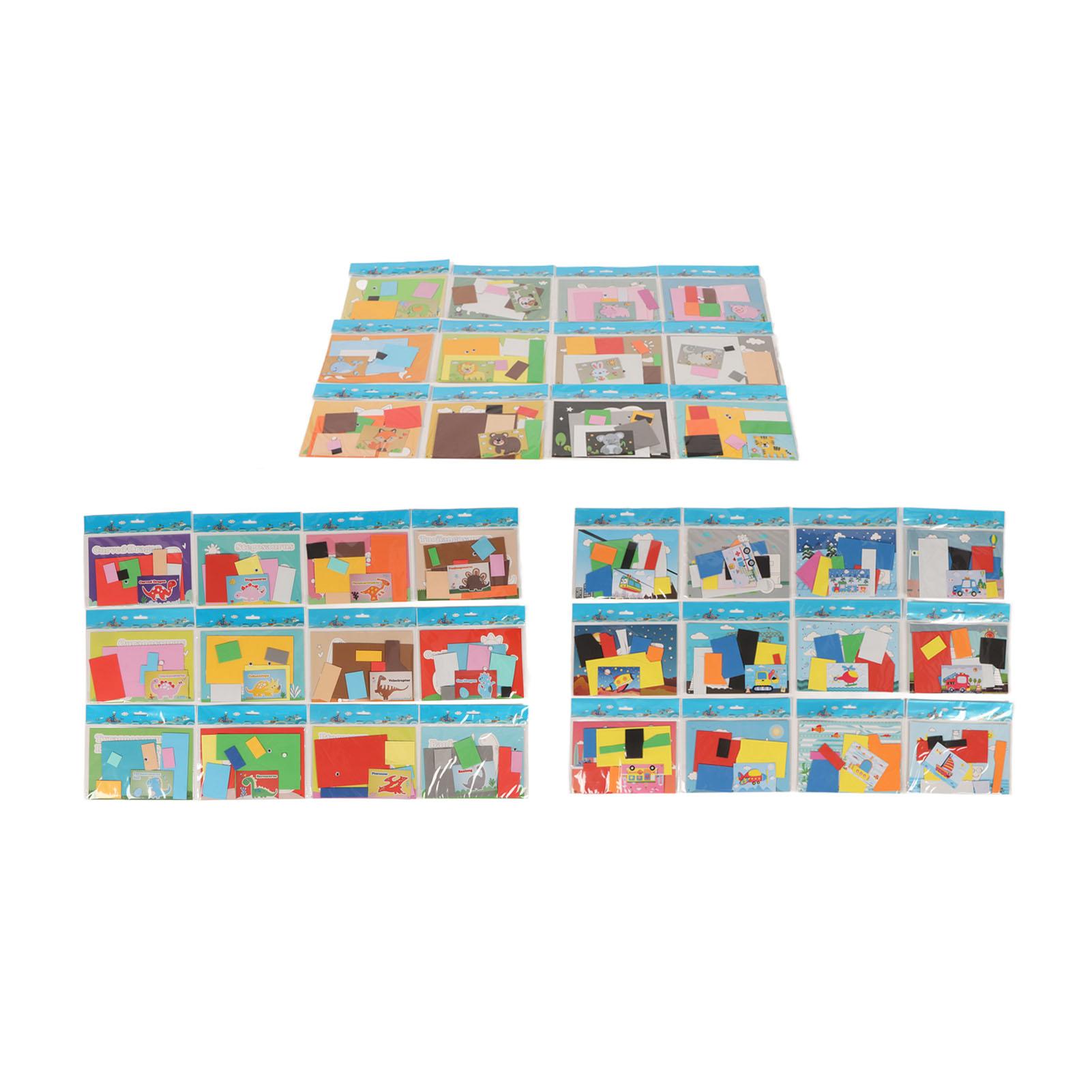 

3D EVA пенопластовая наклейка игрушка обучающий набор для творчества мультфильм пенопластовая наклейка игра-головоломка для малышей K Animal