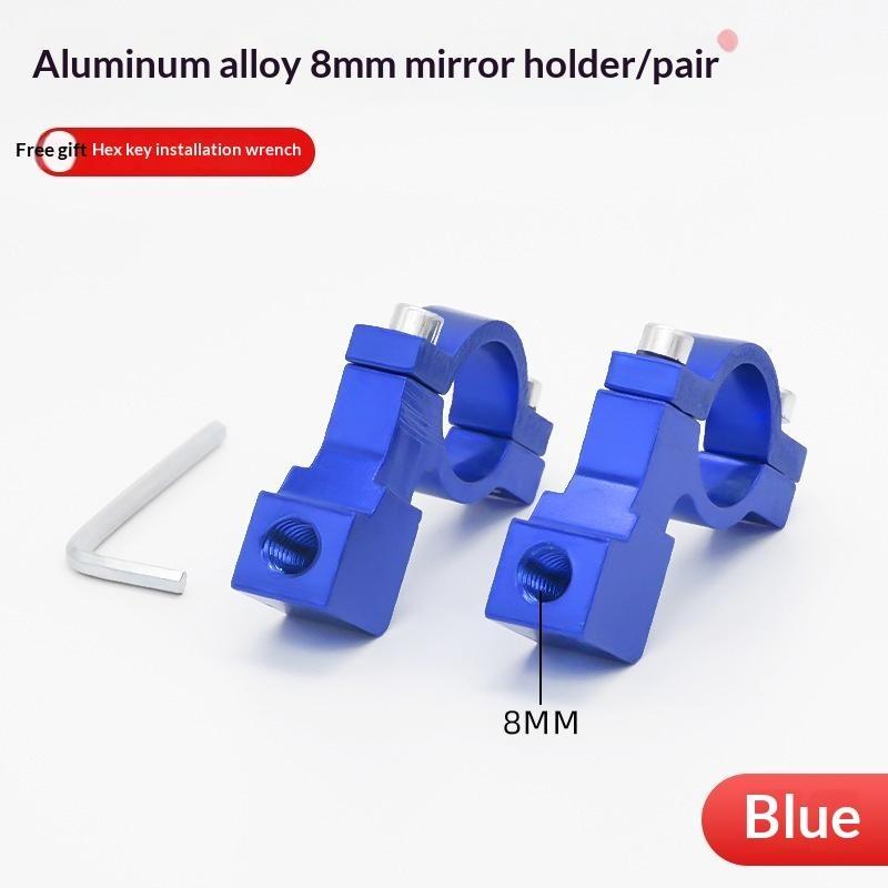 2Pcs Motorcycle Mirror Mount Aluminum Alloy Universal Bracket 8/10Mm Handlebar Rearview Holder For Cycling Commuting Riding