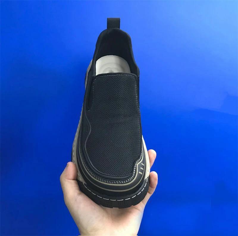 Fashion Men's Summer Casual Shoes Breathable Mesh Wide Head Lightweight Comfortable Slip-On Thick Bottom Fashionable All-Match Shoes