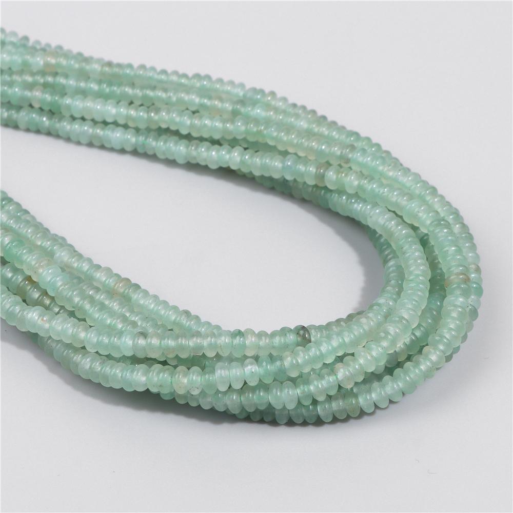 2X4MM Natural Abacus Stone Beads Blue Green Pink Flat Rondelle Beads for Jewelry Making Bracelets Necklace Accessories Wholesale