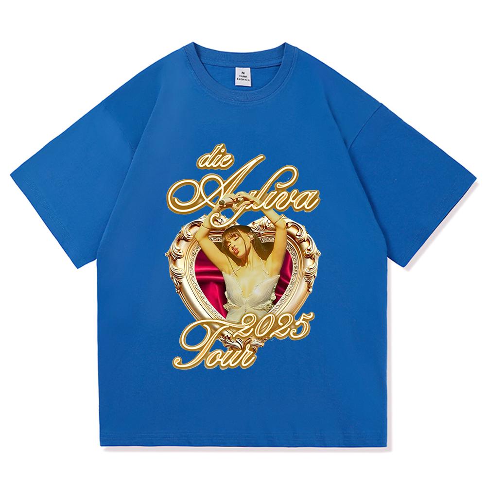 Tricou Ayliva Tour 2025 Modă de vară Bărbați/Femei Harajuku Grafic Retro Tricou Bumbac Casual de Înaltă Calitate Tricouri