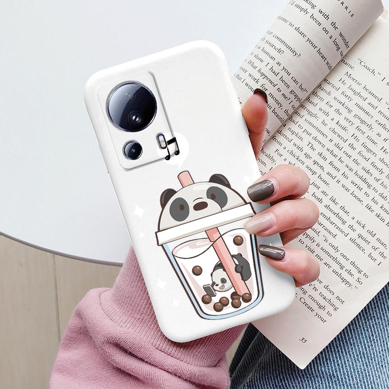For Xiaomi 13 Lite Phone Case Cute Fashion Heart Flowers Soft Silicone Bumper Cover For Xiaomi13 Lite Fundas Shell Cartoon Gifts