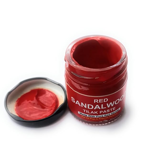 Red Sandalwood Paste Tilak (Lal Chandan) Made with Real and Rare Red Sandal with Spiritual Matra