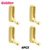 4pc Heavy-Duty Zinc Alloy Wall Hook Foldable Rust-Proof Hidden Door Hooks for Hanging Coat Towel Clothe Hat Bag Key Utility Hook