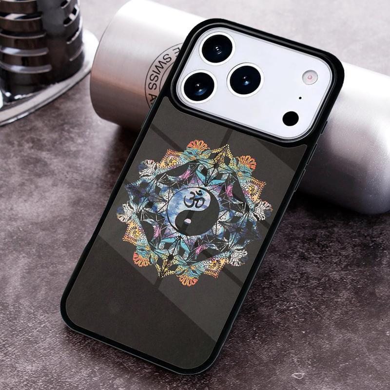 Floral Om Yoga Hindu Aum om yaga Phone Case for iPhone 17 16 15 Pro Max Air 14 13 12 11 Plus Shockproof Cover