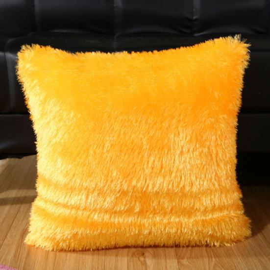 43x43cm Soft Plush Solid Color Throw Pillow Case Cushion Cover Home Sofa Decor