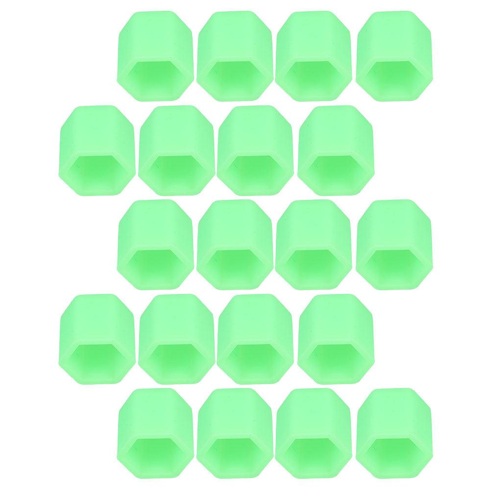 20Pcs Glow in The Dark Screw Caps Silicone Wheel Lug Nut Covers Night Visibility Protection for 15Mm Car Tire Hub Caps