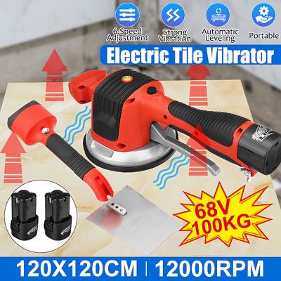 16,8 V 110 V/220 V Fliesen Fliesen Maschine 120mm Fliesen Vibrator Saugnapf Einstellbare Automatische Boden Vibrator nivellierwerkzeug Mit 2 Batterie