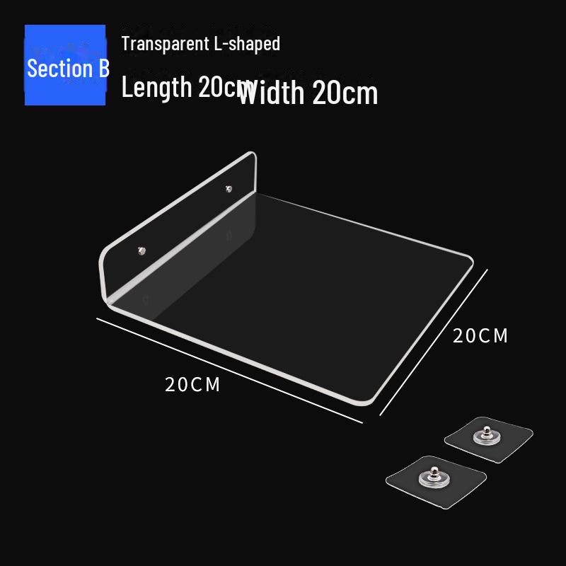 Akrylový nástěnný úložný regál do kuchyně a koupelny