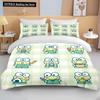 10 Sizes Sanrio Keroppi Printed Bedding Set Cartoon Anime Duvet Cover Comforter Pillowcase Boys Girls Children Adults King Gift