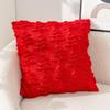 Christmas Tree Fleece Cushion Cover with Star Embroidery - Holiday Sofa Decoration Pillow Cover
