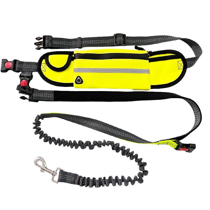 Pet Running Leash with Portable Waist Bag - Full-Function Dog Leash
