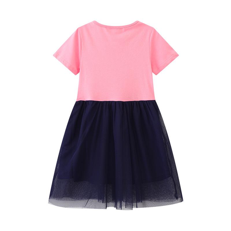 Mädchenkleid Sommer Netzrock Baby Strickstickerei Kinderkleid Sommer Prinzessinenkleid Kinderkleid