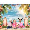 Bonvvie Photography Background Summer Beach Hawaii Luau Aloha Flamingo Holiday Party Decor Birthday Backdrop for Photo Studio