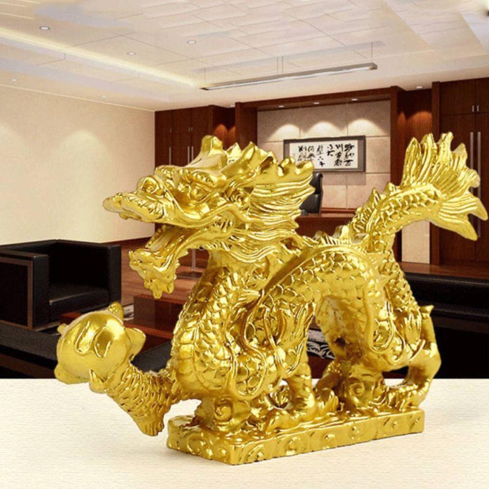 Schreibtisch-Dekoration Drachen-Ornamente Kunsttiere Skulptur Schreibtisch-Ornament Drachen-Tierkreiszeichen-Statue Geschenk