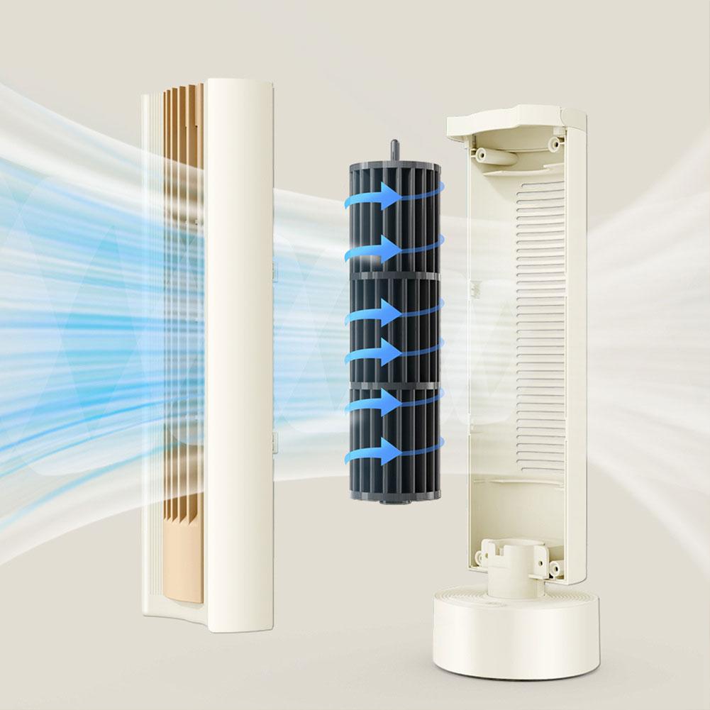 Tragbarer Turmventilator Klimaanlagenventilator 3 Geschwindigkeiten Blattloser Ventilator Leiser Oszillierender Ventilator Standventilator für Schlafzimmer Wohnzimmer Büro