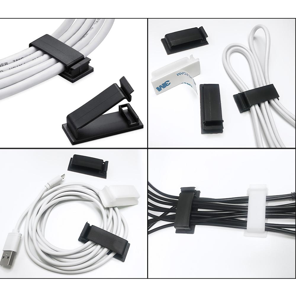 Self-Adhesive Wire Winder Data Cable Organizer Wire Tie Cable Clamp Holder Clamp Management Data Decorative Cord Winder Manager