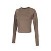 Soft Comfortable Skin-Friendly Round Neck Pullover Long Sleeve T-Shirt Women Tops HQ8949-040