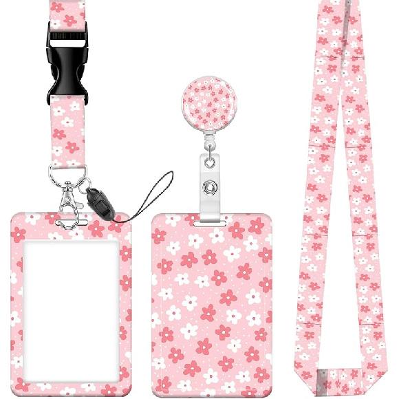 Badge Reels Retractable with Carabiner Reel Clip, ID Name Tag Work Badge Holder Belt Ferrule, Identity ID Badge Holder Cover Case for Office Work