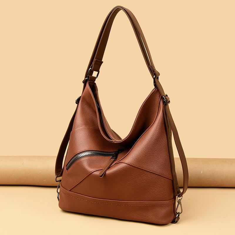 Soft Pitot Bag Multifunctional Double Shoulder One Shoulder Crossbody Bag Casual Large Capacity Women'S Large Bag