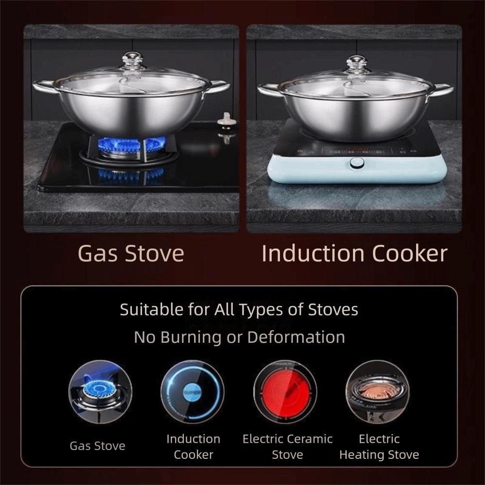 Verdickter Topf Edelstahl Hot Pot Dick Kochtopf Induktionskochtopf Familientreffen