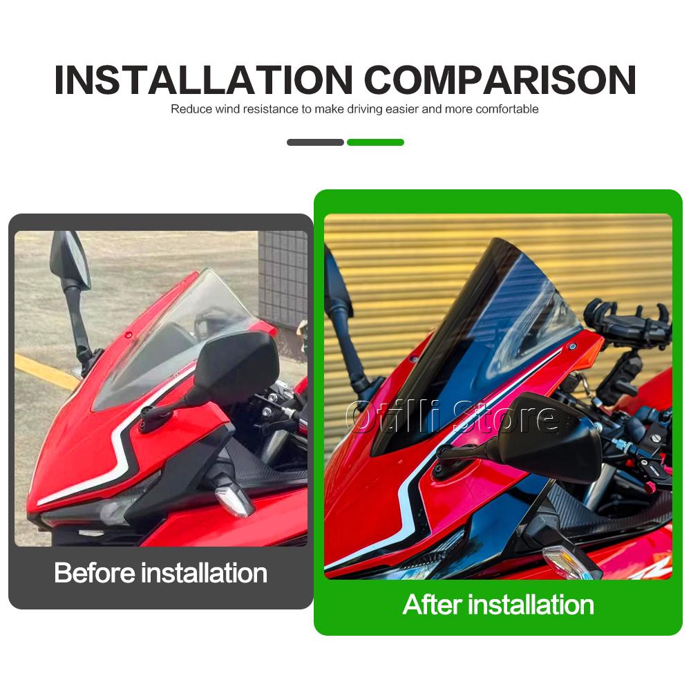 New Wind Deflector For Honda CBR 500 R CBR 500R 400R 2019-2025 CBR400R CBR500R Windshield Spoiler Touring Windscreen Visor Viser