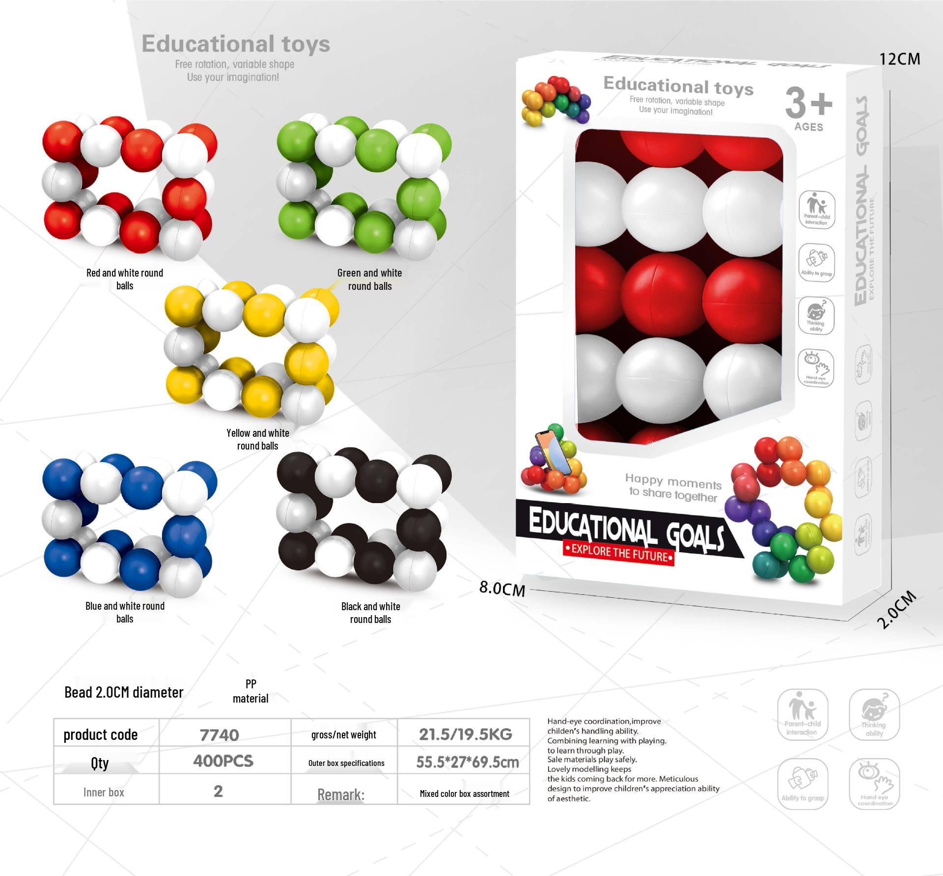 Cross-border Children s Educational Creative Beads: Versatile Stringing & Magic Ball Decompression Toy