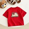 Lovely TShirt Children New Fashion Casual Clothes Printed Short-sleeved Tops Thin Round Neck Base Shirt For Baby Boys Girls