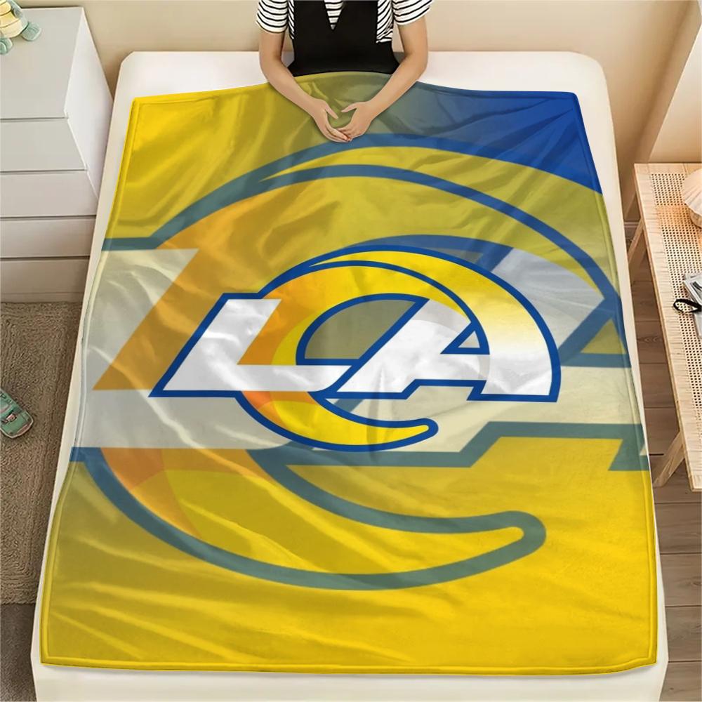Los Angeles Rams Print Flannel Blanket, High quality Comfortable for All Seasons, Home Decor, Warmth and Comfort, Perfect for Christmas Gifts