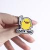 Tsuki Casual Game Enamel Pins Cute Rabbit Tsuki Knitting Take a Nap Cartoon Animal Brooches Lapel Badge Jewelry Gifts for Player