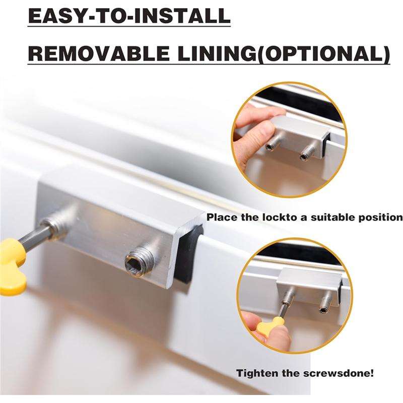 B97A-Adjustable Sliding Window Locks(10 Sets) With Keys-Home Office Patio Bedroom-Fits For Vertical& Horizontal Windows/Doors
