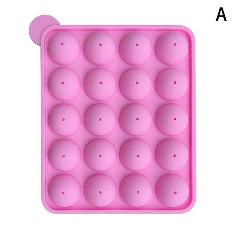 

20 Hole Silicone Lollipop Mold for DIY Chocolate Jelly Ice Ball Cake Non-Stick Baked Dessert Molds Reusable Kitchen Tools