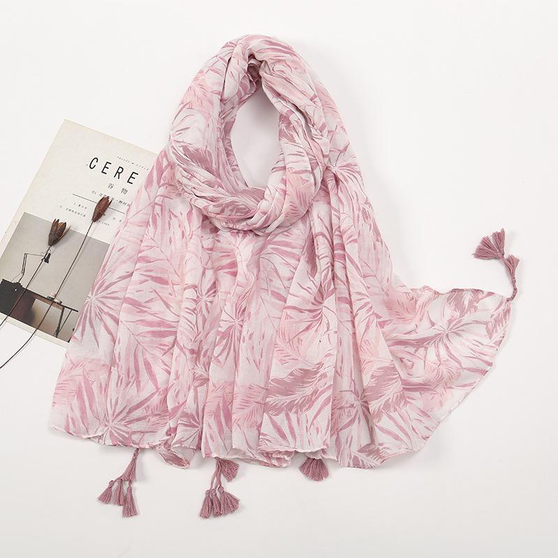 

Winter dopamine popular color matching tassel embellishment large size scarf, fashion printing polyester color shawl women 185cm