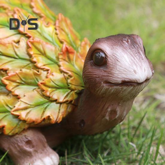 Zahradní list Zvíře Figurka Želva Sova Veverka Králík Liška Ptáček Ježek Šnek Socha Pryskyřice Plastika Zvířátka Dekorace Dvůr Ornament